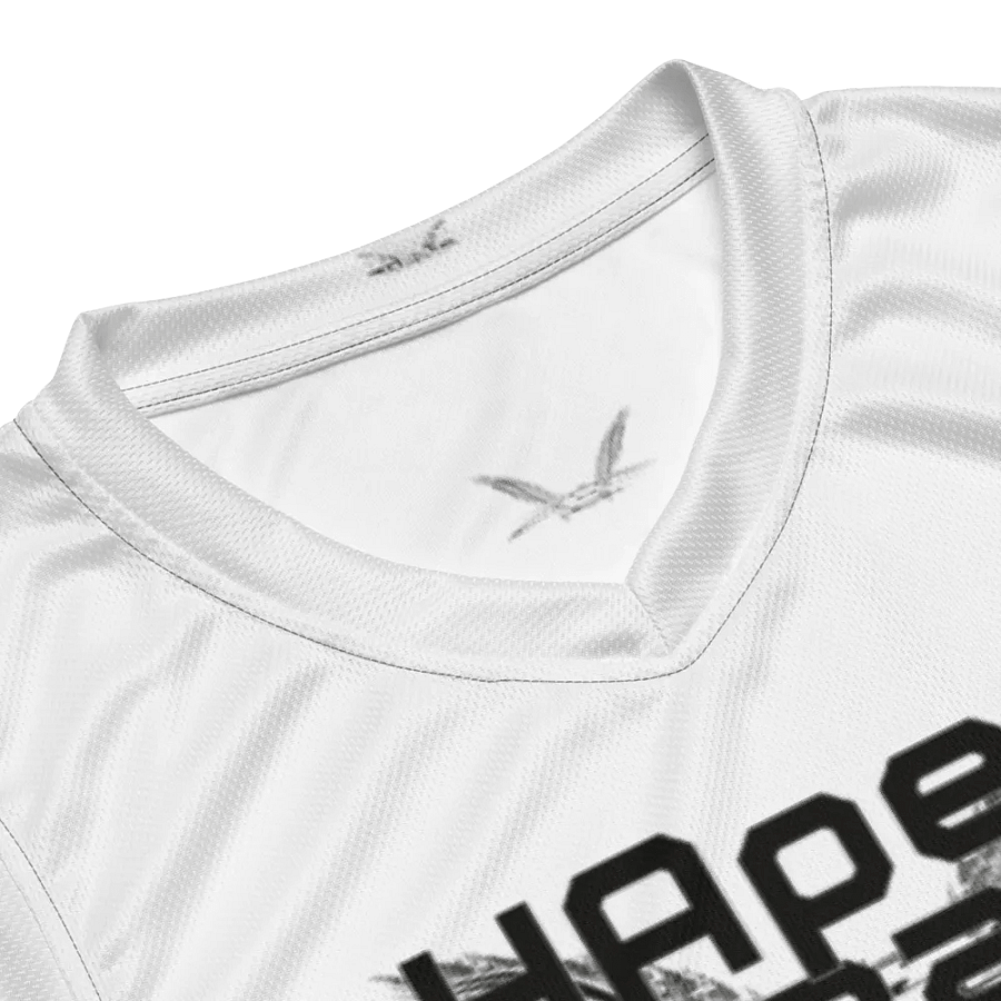 Neffex - White - Recycled Unisex Basketball Jersey - Black HApex Gear Black Logo product image (8)