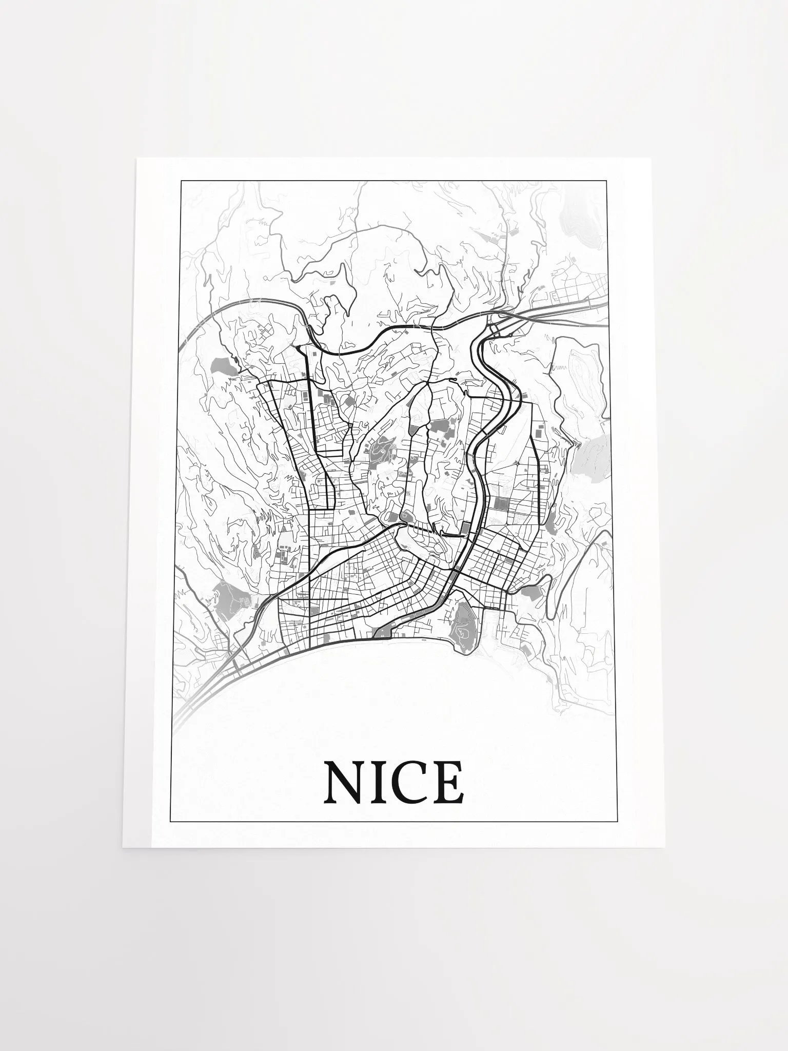 Nice, France, city map print product image (19)