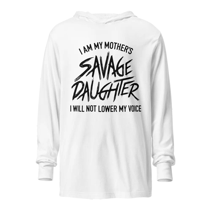 Savage Daughter Hooded Long Sleeve Tee (black print) product image (1)