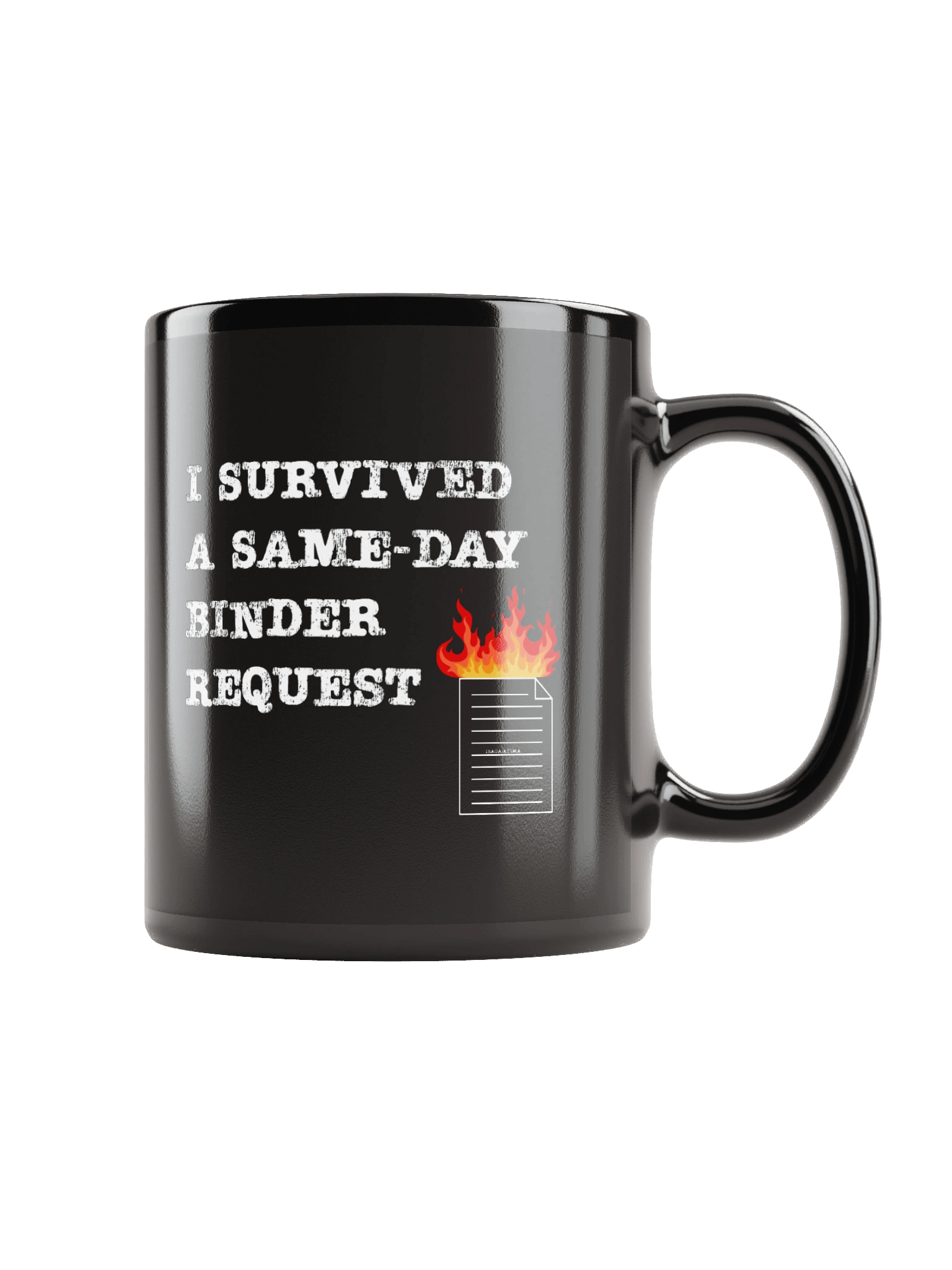 Survivor's Flame Black Glossy Mug product image (1)