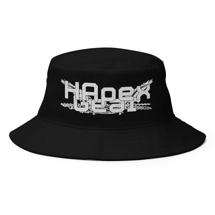 Bucket Hat - Embroidered - White HApex Gear Black Logo product image (2)
