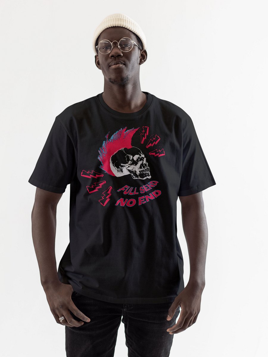 FULL SEND - NO END Black Tee Vs. 2 product image (9)