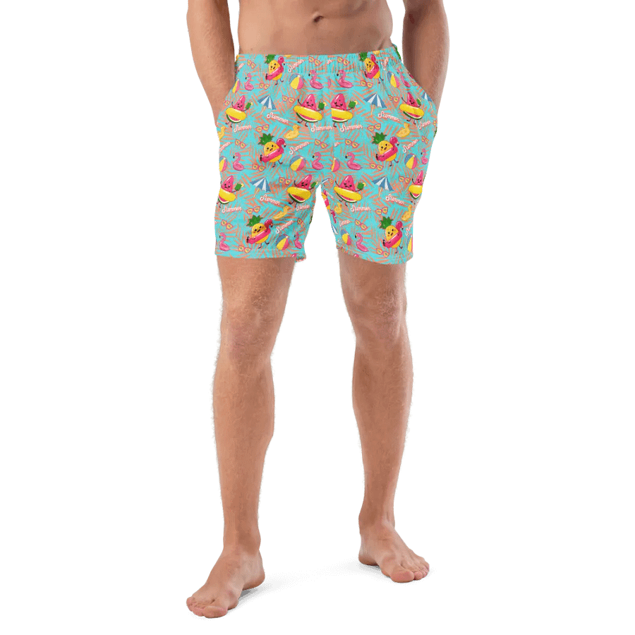 Funny Floaties Summer Hawaiian Men's Swim Trunks product image (4)