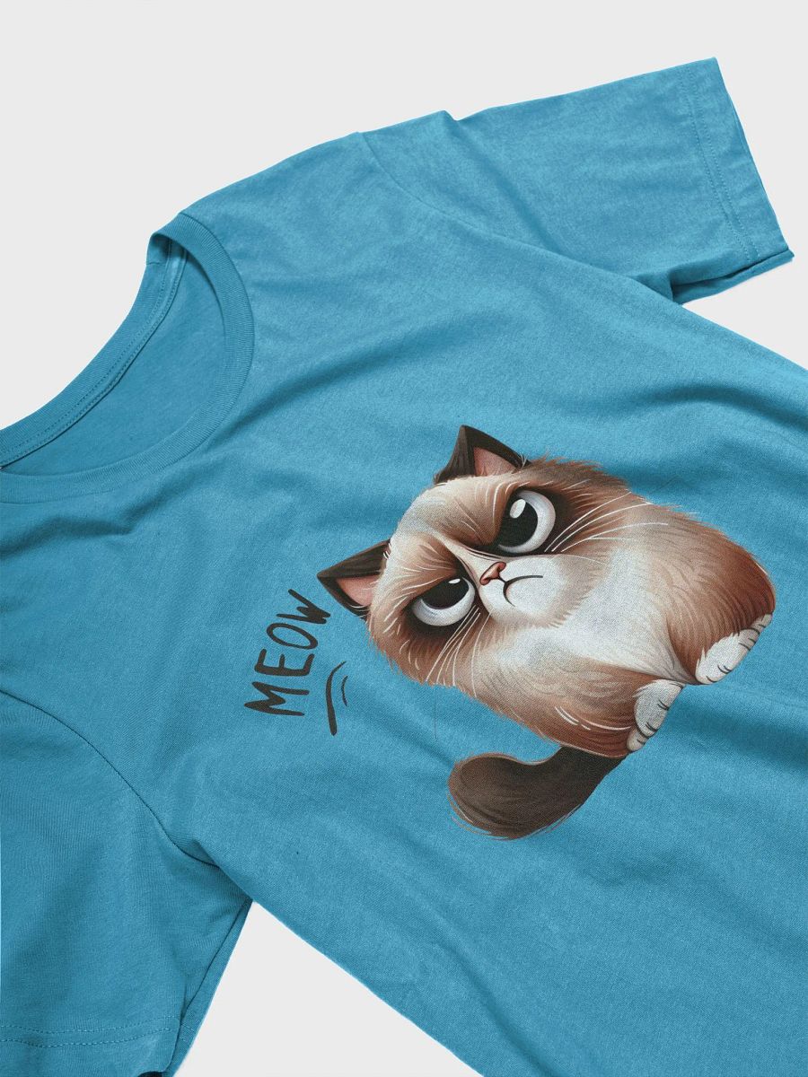 Grumpy Cat 'Meow' T-Shirt – Funny and Adorable Cat Lover Design product image (5)