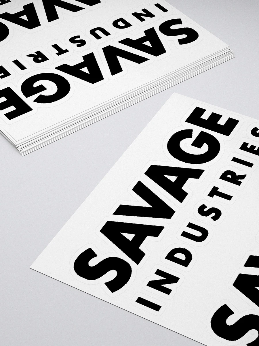 Savage Industries - Black Logo (Die-Cut Sticker) product image (4)