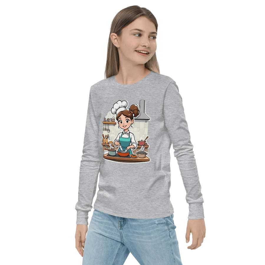 Chef's Kitchen Cartoon Youth Long Sleeve T-Shirt product image (22)
