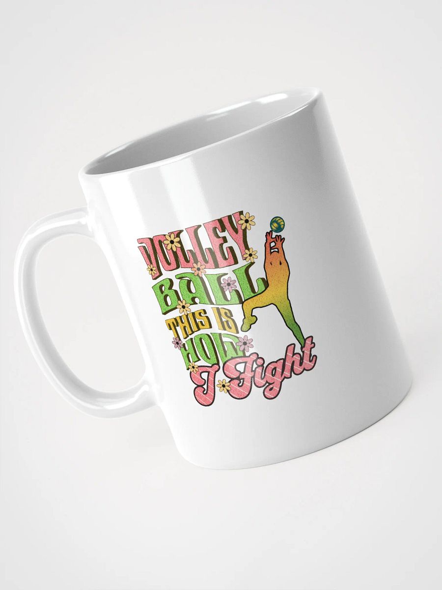This Is How I Fight Volleyball Floral Mug product image (2)