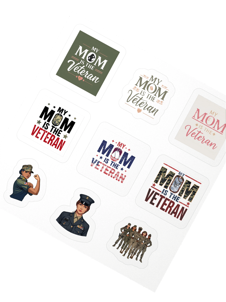 My Mom Is The Veteran Vinyl Sticker product image (3)