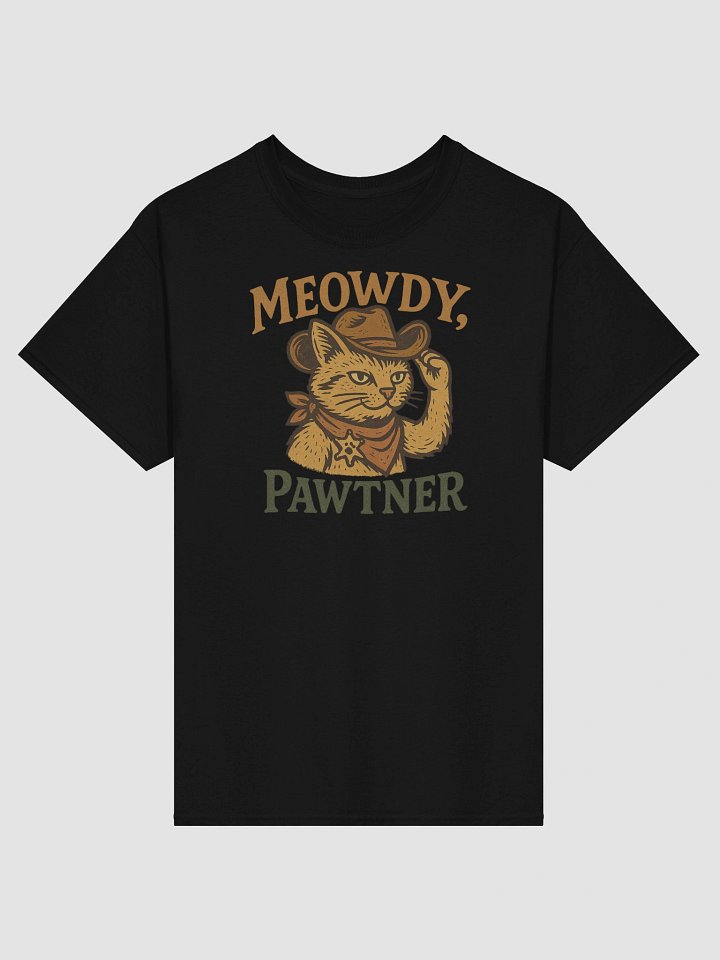 Meowdy Pawtner T-Shirt – Funny Cowboy Cat Sheriff Tee product image (4)