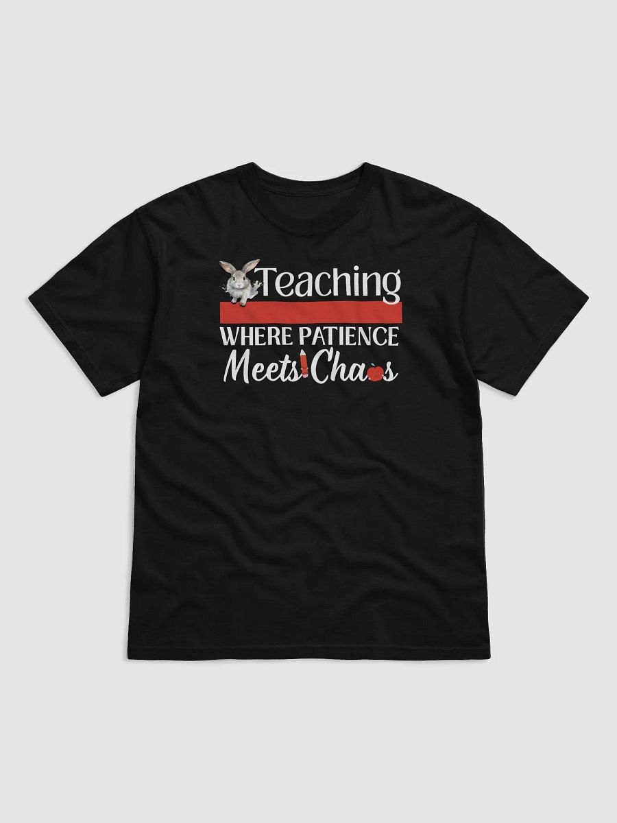 Bunny Teaching Where Patience Meets Chaos, Teachers Comfort Colors T-shirt product image (2)