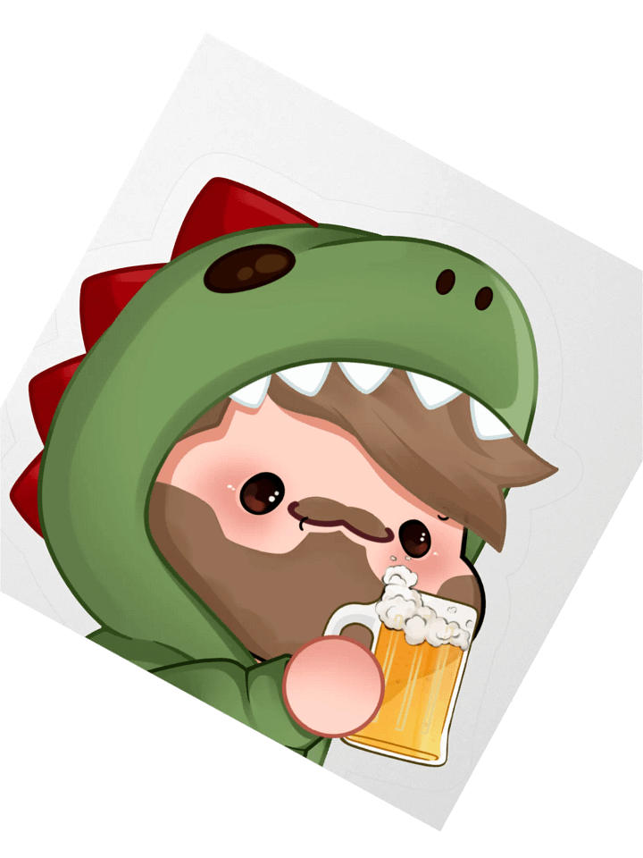 Dino Cheers Sticker product image (3)