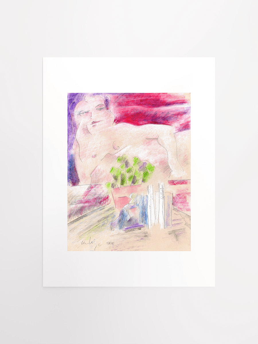 Pink Figure w/Books & Flowers: What Made the Boom 07.24.85 print product image (2)