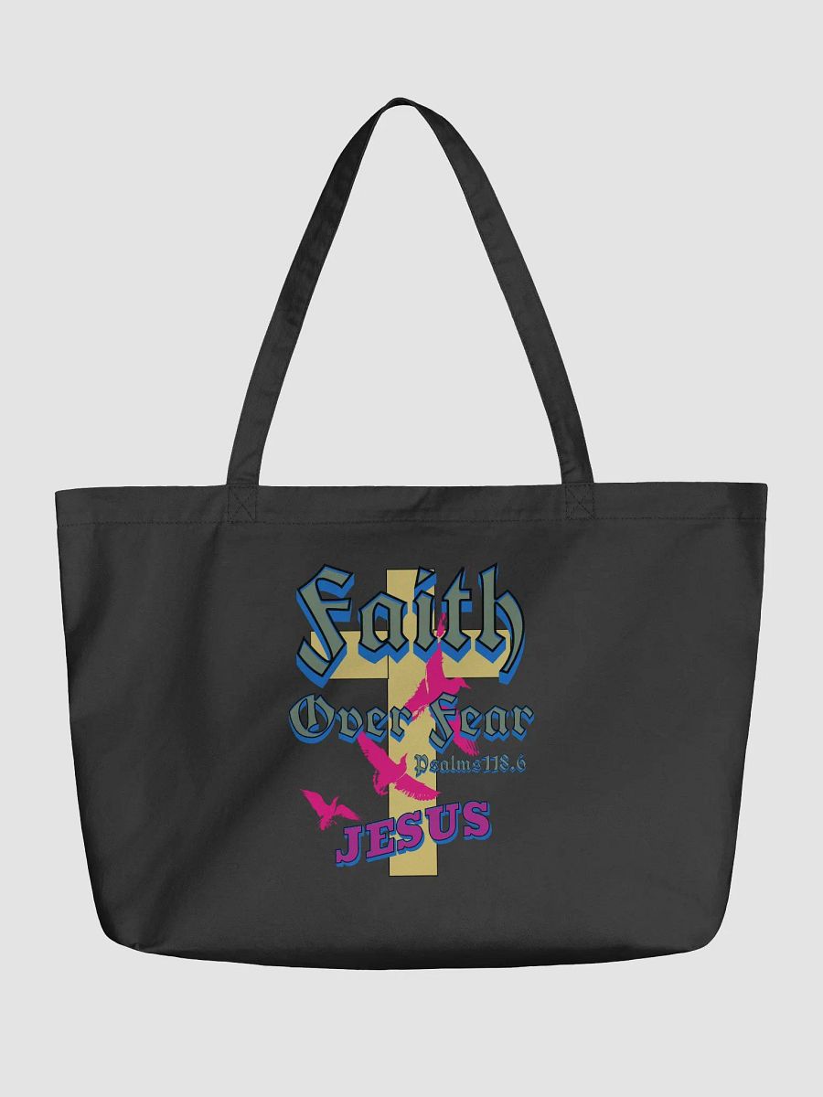 Faith Over Fear Jesus Cross Organic Tote product image (2)