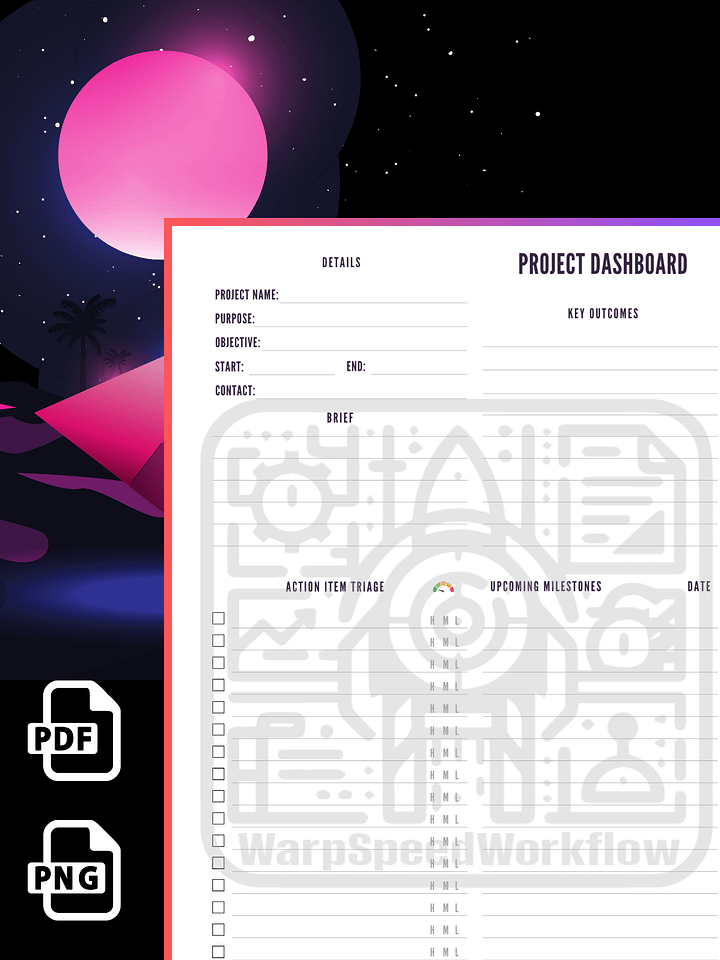 Project Dashboard Template - reMarkable & Supernote product image (2)