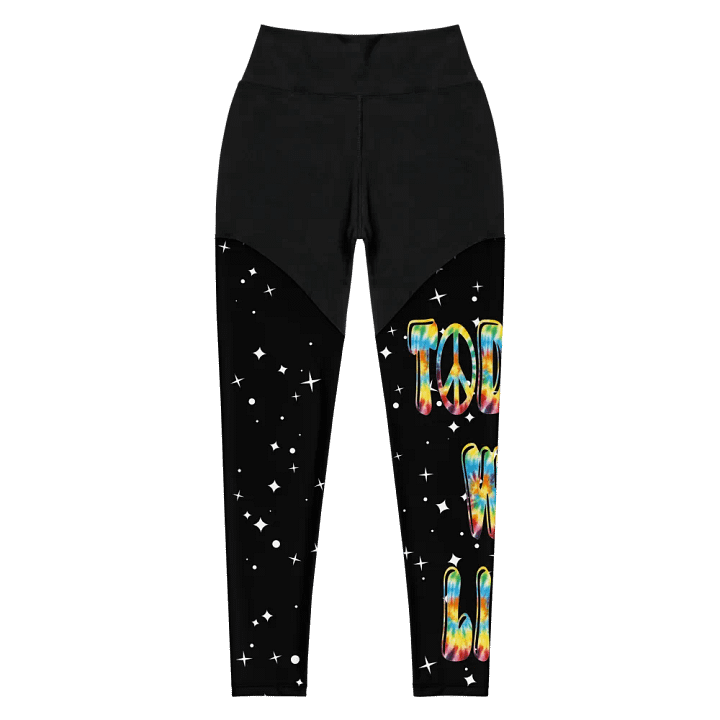 Peace sign sports leggings product image (2)