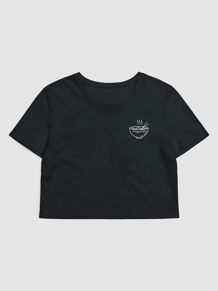 Simplistic NerdyNoodle Emblem Cropped Tee (Black) product image (1)