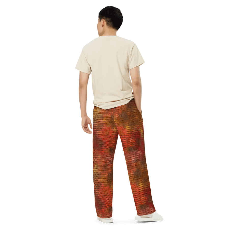 Orange Dragon Scales Wideleg Pants product image (5)