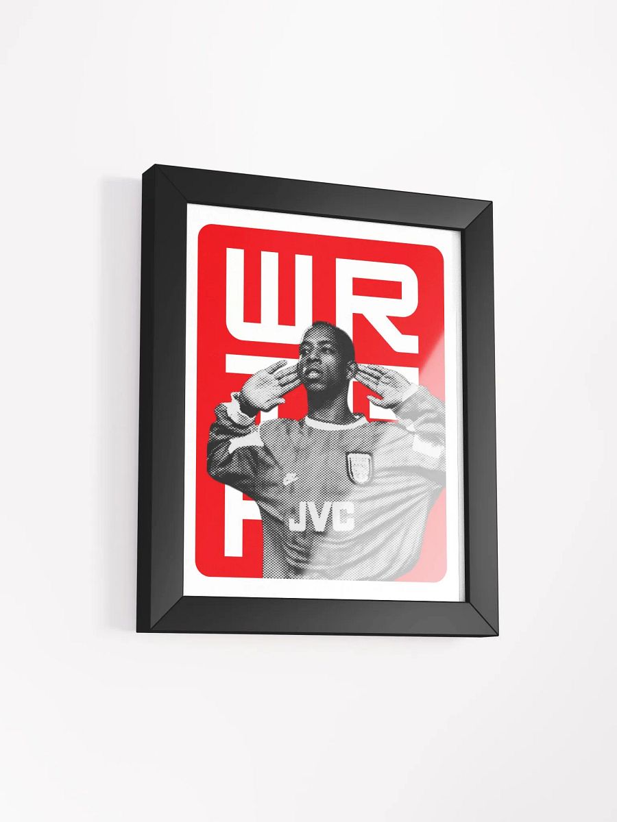 Ian Wright BW Arsenal Name Art Framed Print product image (2)