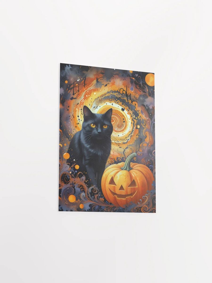 Celestial Black Cat & Pumpkin Poster product image (8)