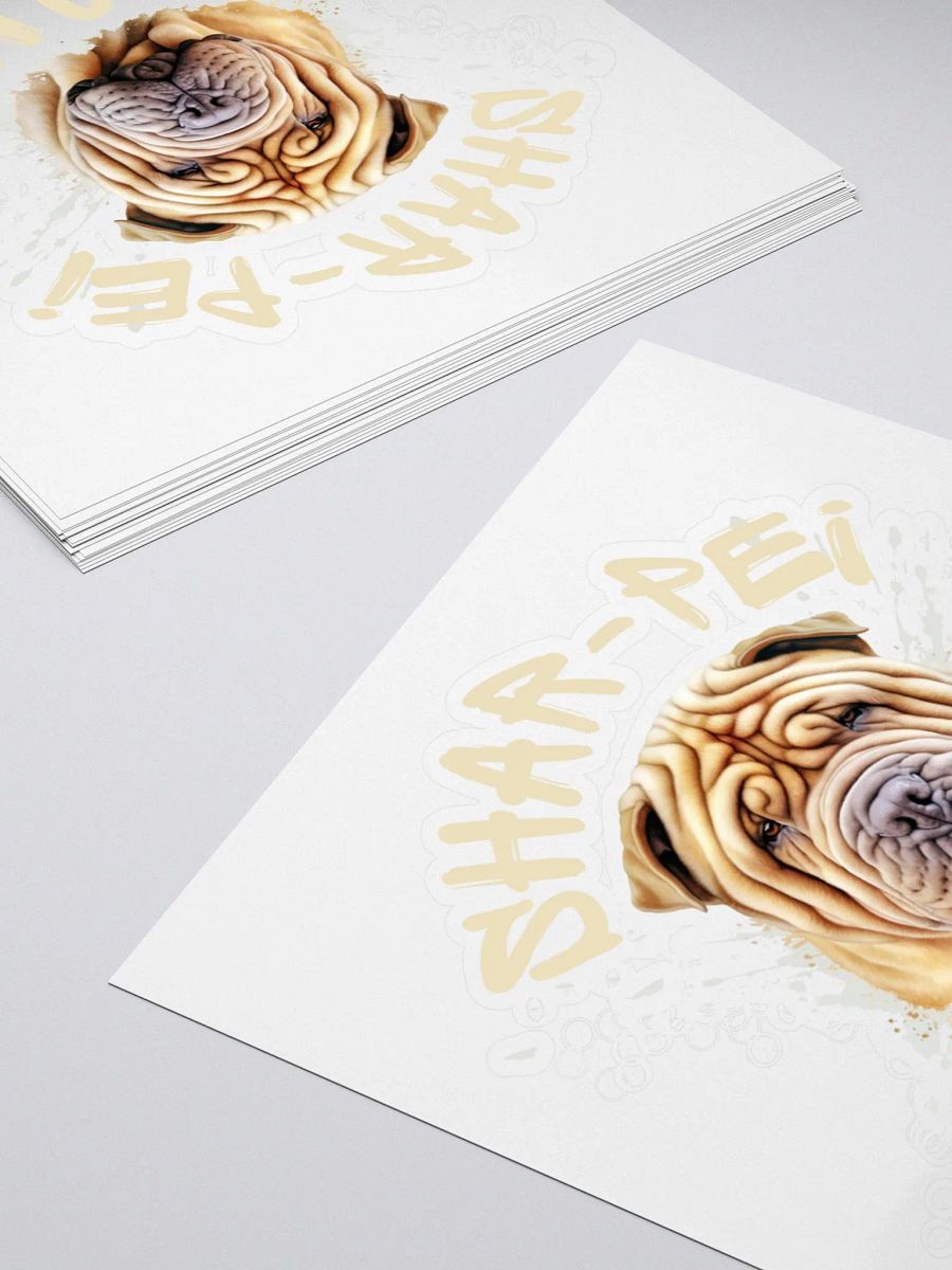 Shar-Pei Mom Kiss Cut Sticker product image (11)
