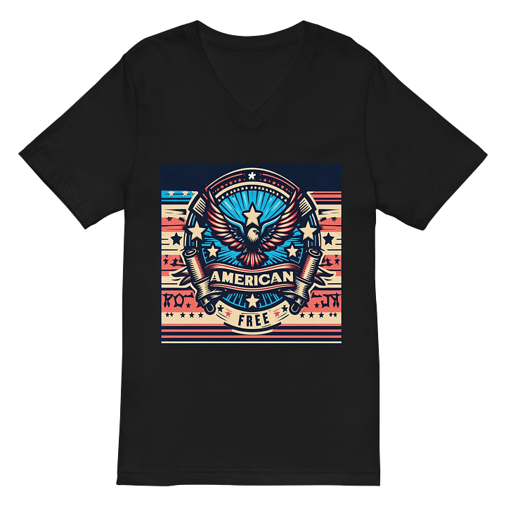 Patriotic Eagle Emblem V-Neck Tee product image (2)