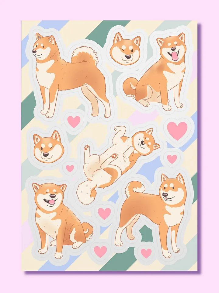 Shiba Inu Love - Sticker Sheet Set product image (1)