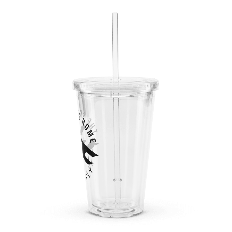 The Sky is Home - Let's Fly - Double Wall Clear Plastic Tumbler product image (4)