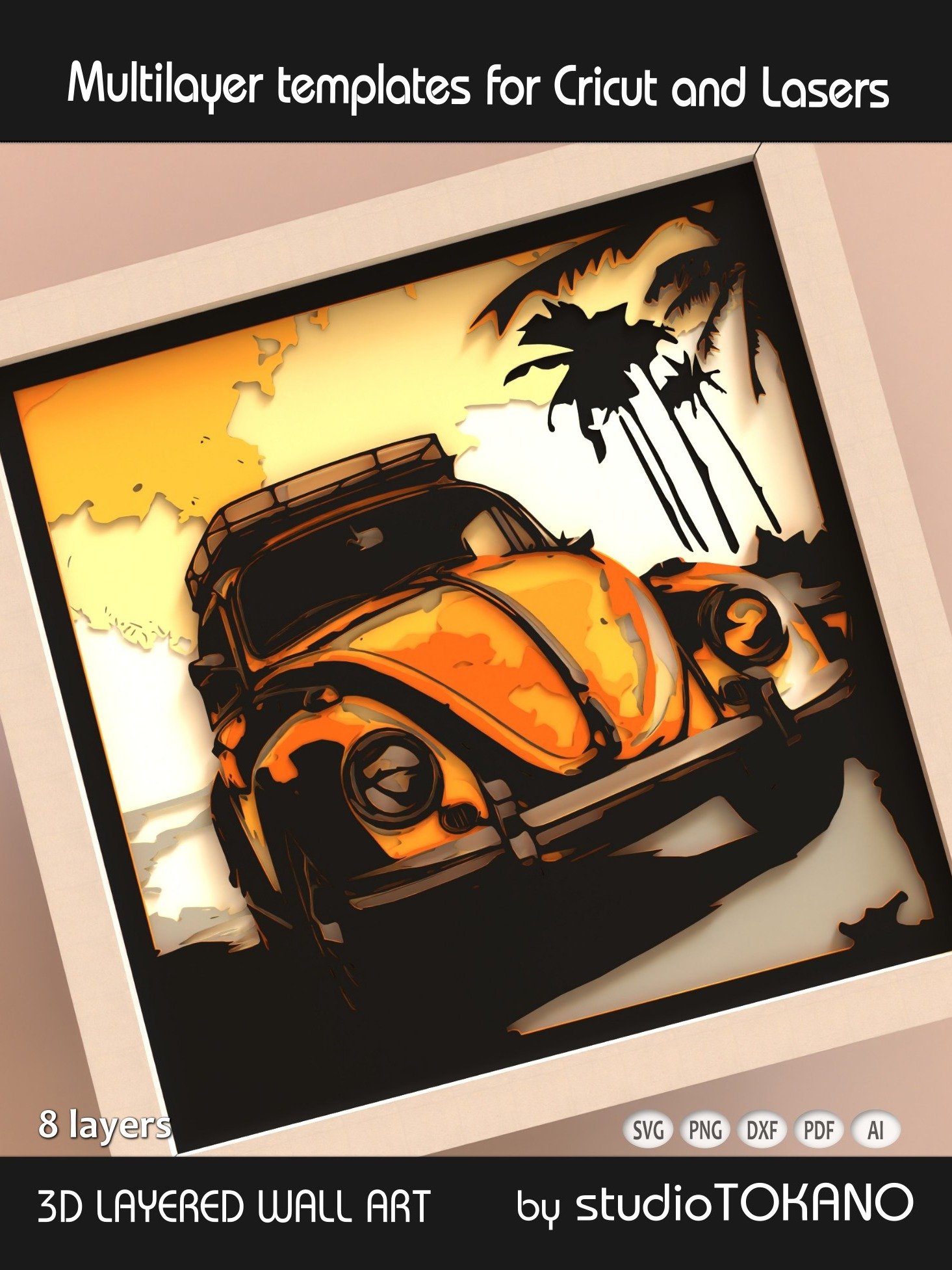 Oldtimer 3D layered svg for Cricut product image (4)