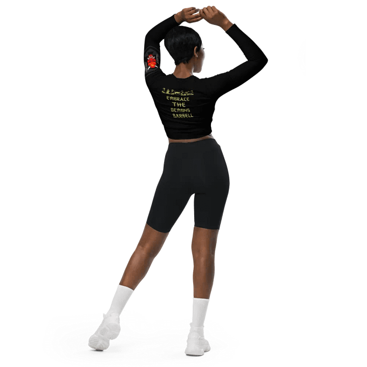 women oni crop top long sleeve (BLXK) product image (2)