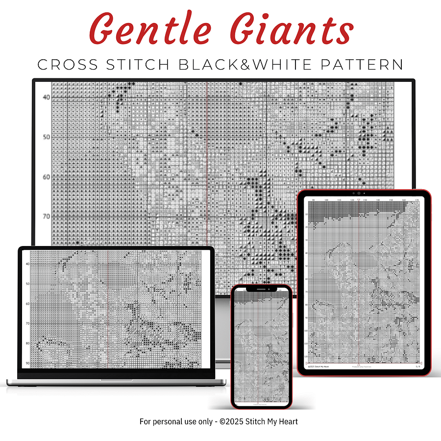 Gentle Giants Cross Stitch Pattern product image (3)