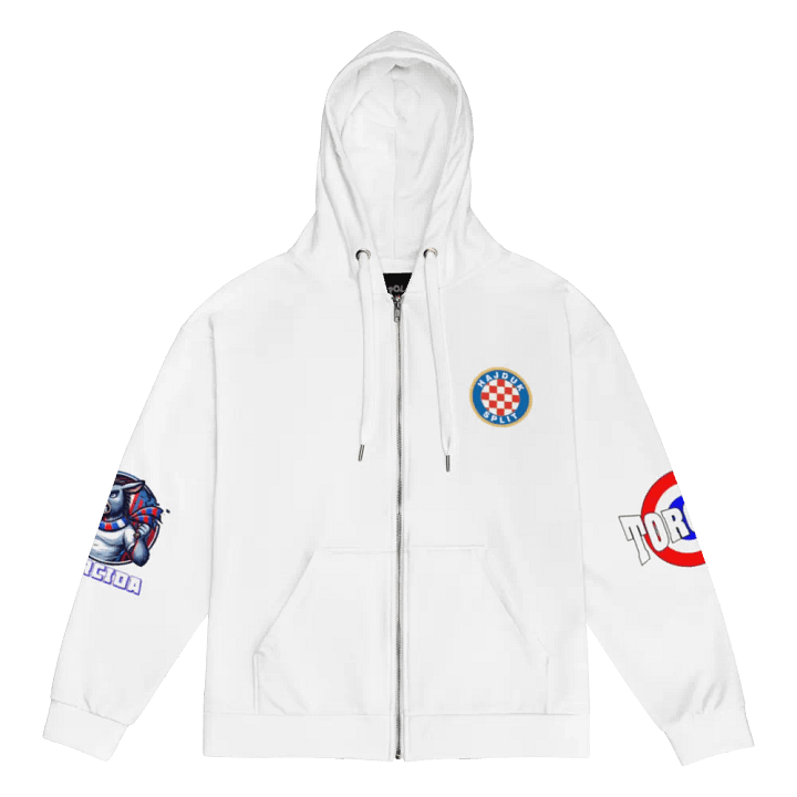 HAJDUK SPLIT Checkered Logo Recycled Zip Hoodie product image (1)