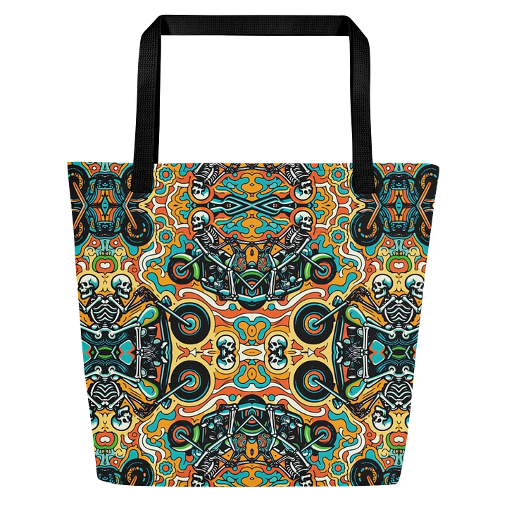 Skeletons On Motorcycles Print Tote Bag product image (2)