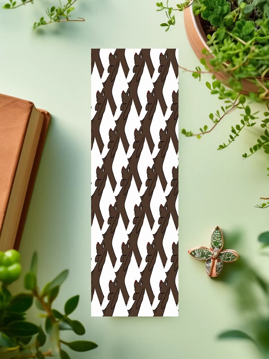 Cute Cartoon Brown Retriever Pattern Laminated Bookmark with Tassel for the Dog Loving Book Reader in Your Life product image (1)