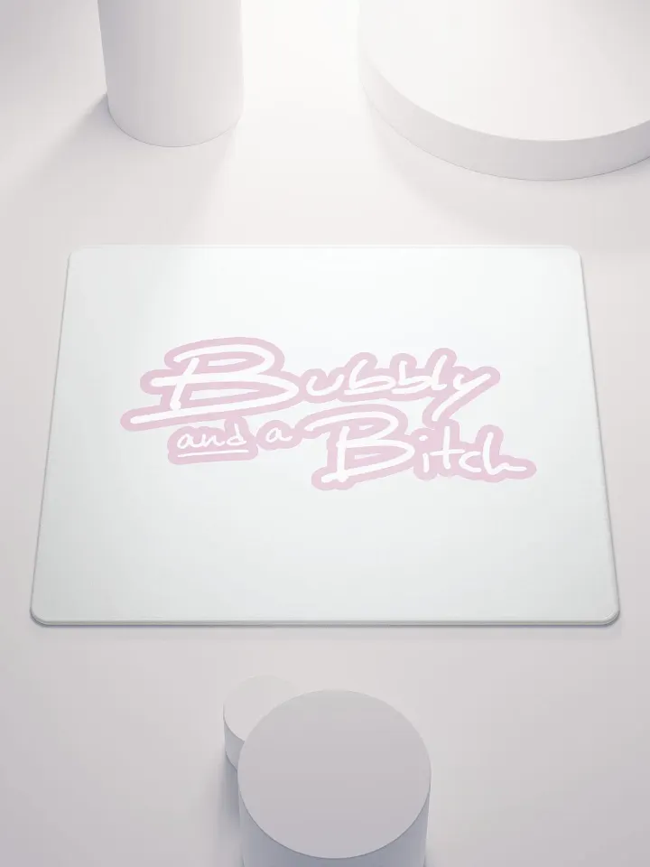 Bubbly and a B*tch (lined design, #E1B9CE) mouse pad product image (1)