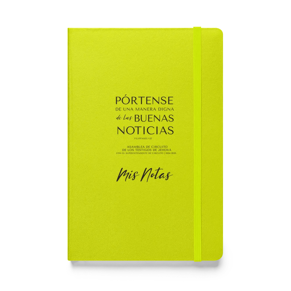 'Pórtense de una manera digna de las buenas noticias' Hardcover Notebook product image (1)