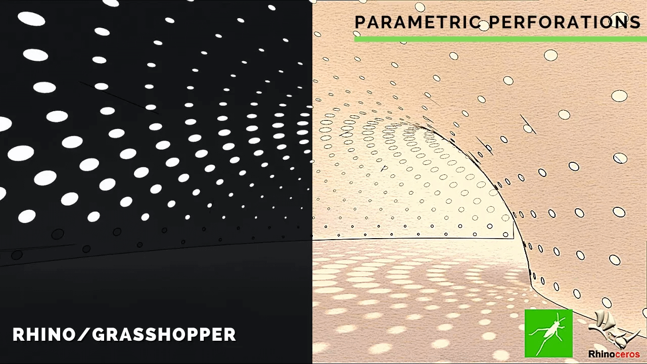 Parametric Perforated Facade Design Grasshopper Rhino Files Download product image (1)