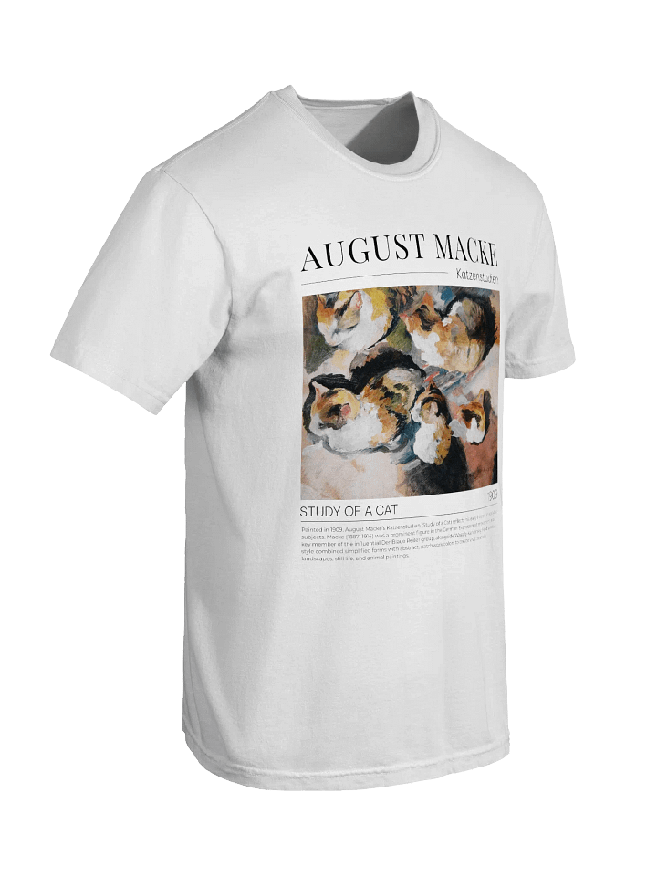 Study of a Cat, August Macke – Relaxed Fit Heavyweight Unisex Cotton T-Shirt product image (5)