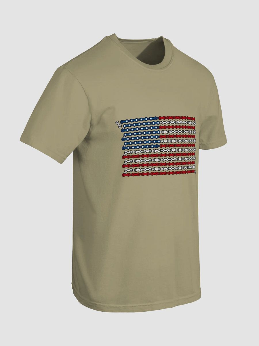 USA 50 States Bike Chain Flag on Heavyweight Tee product image (3)