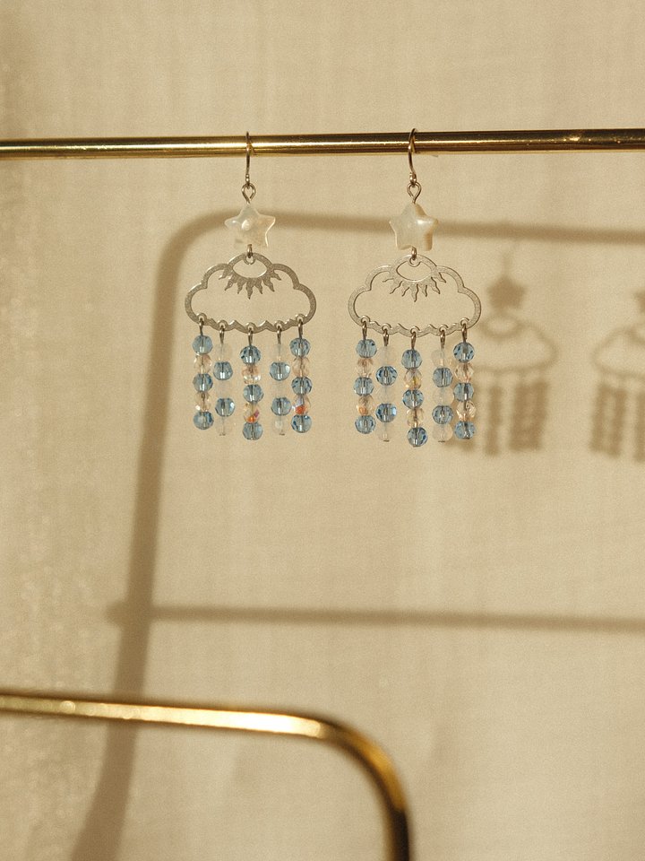 Mother-of-pearl cloud earrings product image (2)