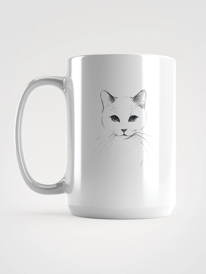 Elegant Feline Sketch Mug product image (2)