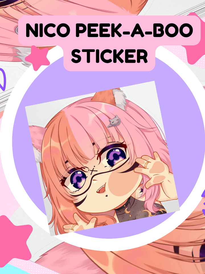 Peek-A-Nico Boo! Sticker product image (1)