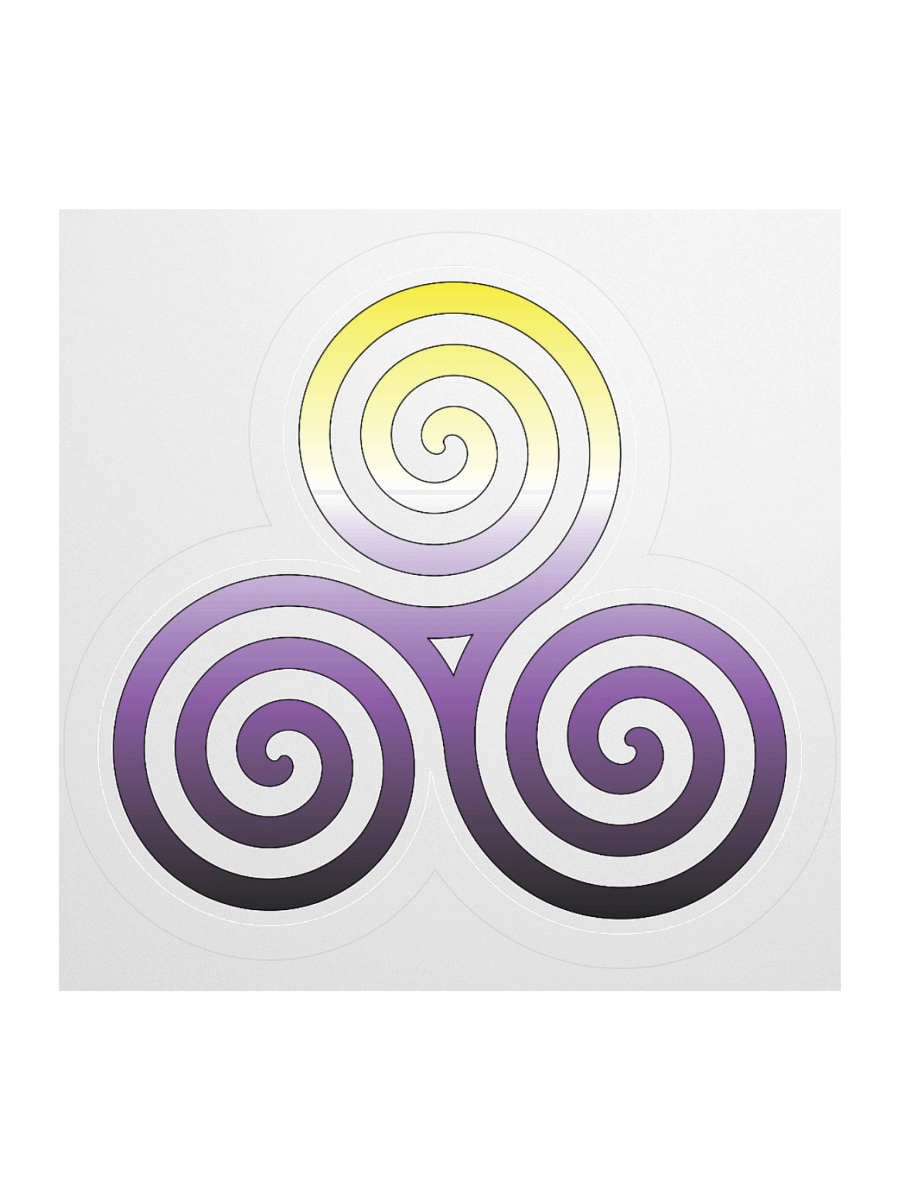 Non-binary Pride Gradient Celtic Triskelion Sticker product image (3)