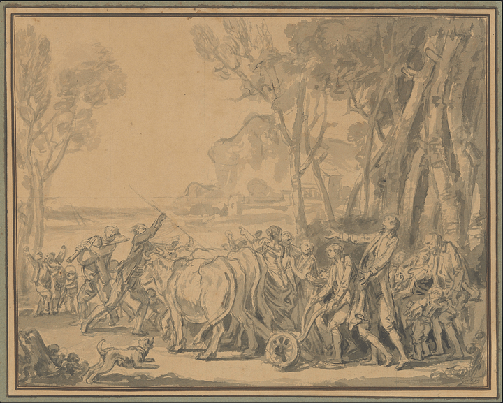 A Farmer Entrusting the Plow to His Son product image (1)