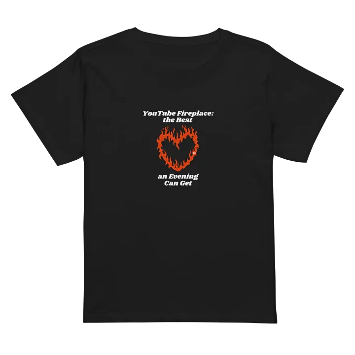 Flaming Heart - YouTube Fireplace: The Best an Evening Can Get | High Waisted Tee product image (1)