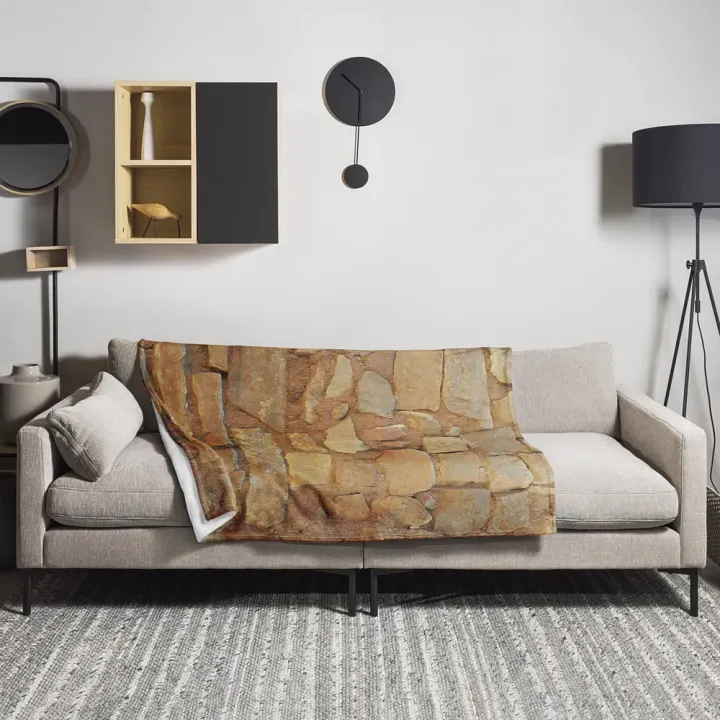 "Choco" Stone Wall Throw Blanket product image (1)