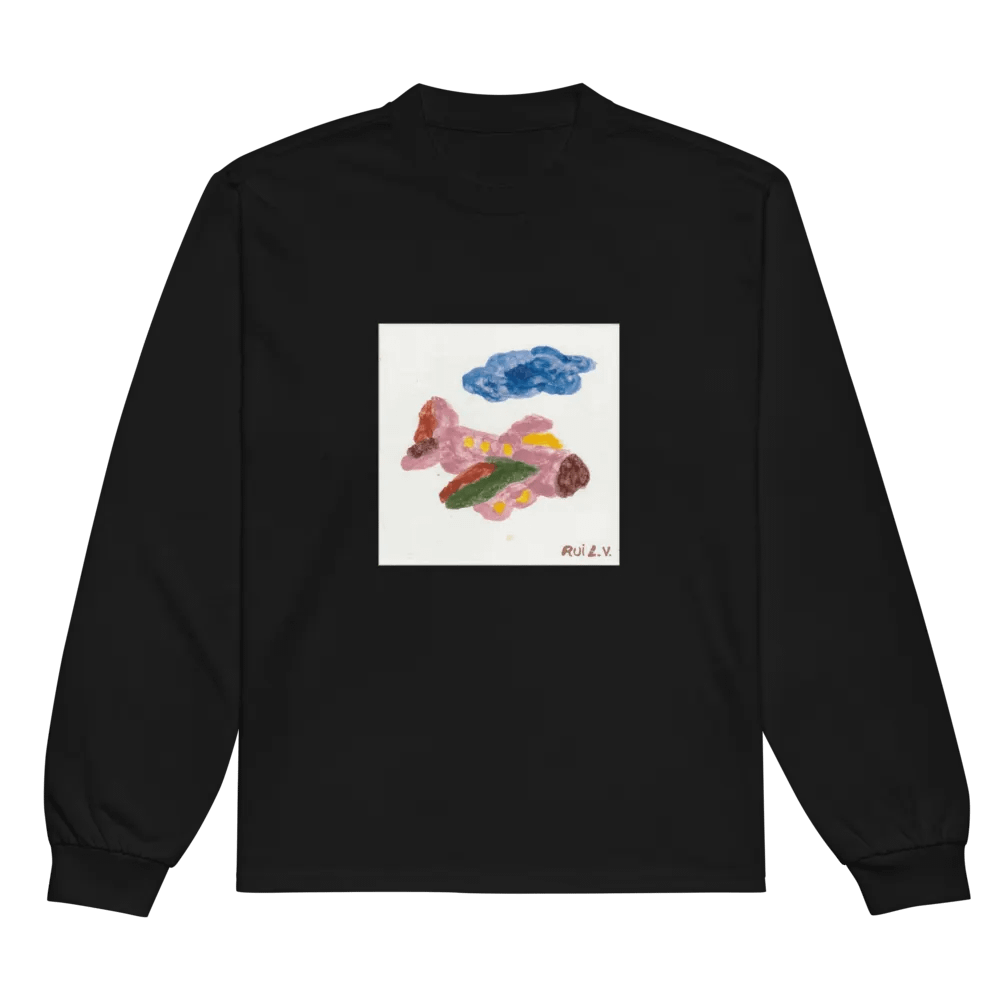 Kid Airplane (AS Colour Unisex Premium Heavyweight Long Sleeve Shirt) product image (4)