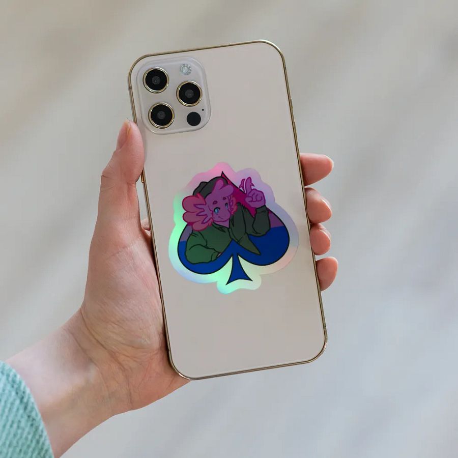 Bi in Spades | Kiss-Cut Holo Sticker product image (6)