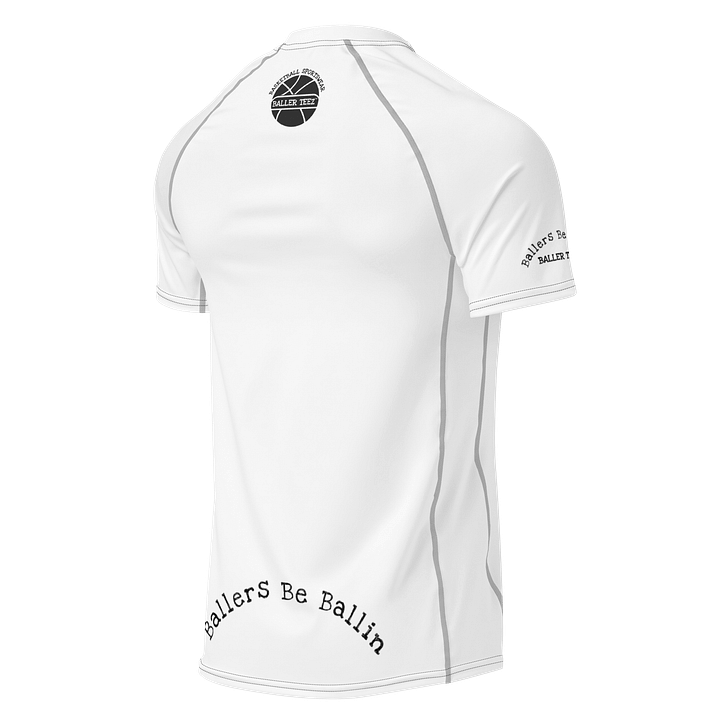 Men's Recycled Short Sleeve Rash Guard White Tee product image (2)