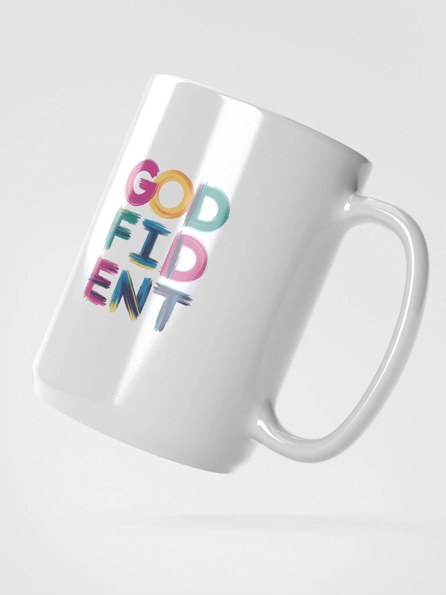 GODFIDENT Brushstroke White Mug product image (2)