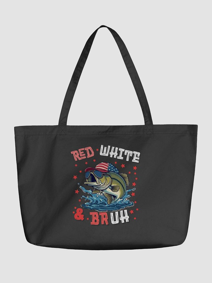 Red White And Bruh Fishing Patriotic Eco Tote product image (2)